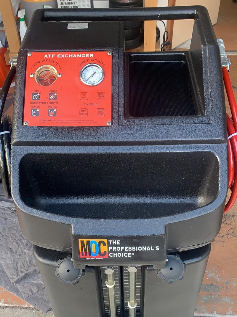 Serviced ATF (automatic transmission fluid) exchanger, control panel and gauges